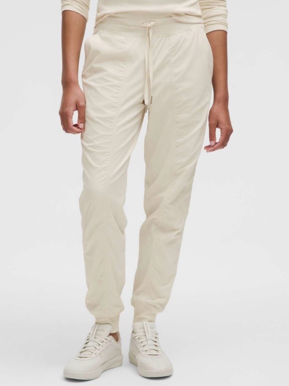 lululemon Dance Studio Mid-Rise Jogger, Full Length, Light Ivory, Size 14